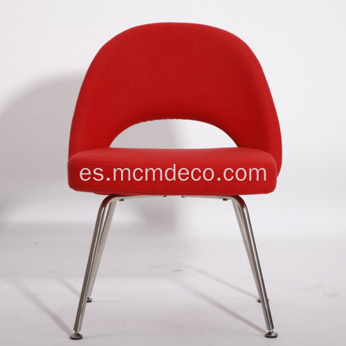 Sillas de comedor de tela roja contemporánea